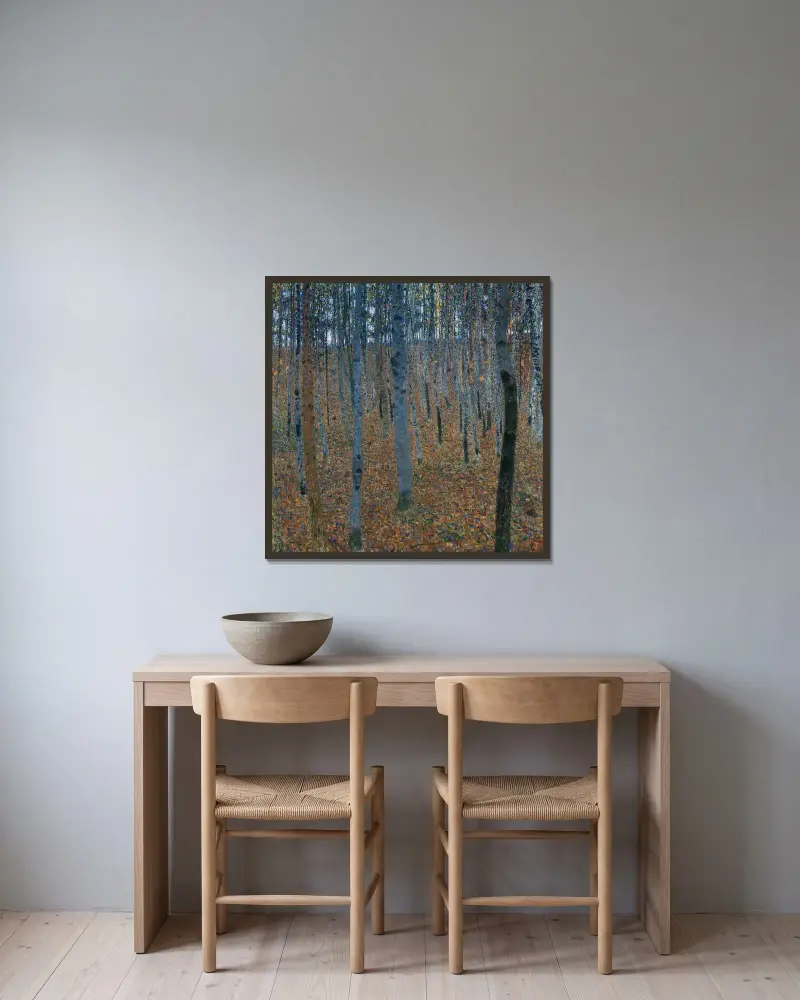 Bukowy gaj I, Gustav Klimt w ramie na ścianie