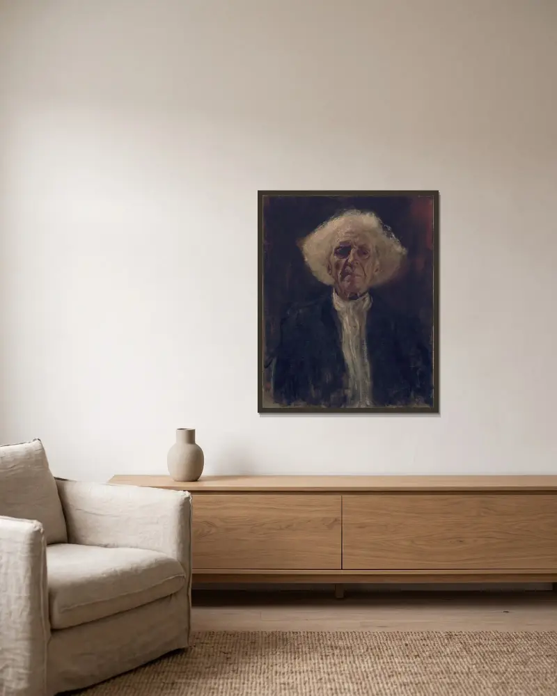 Slepý muž, Gustav Klimt v rámu na stěně