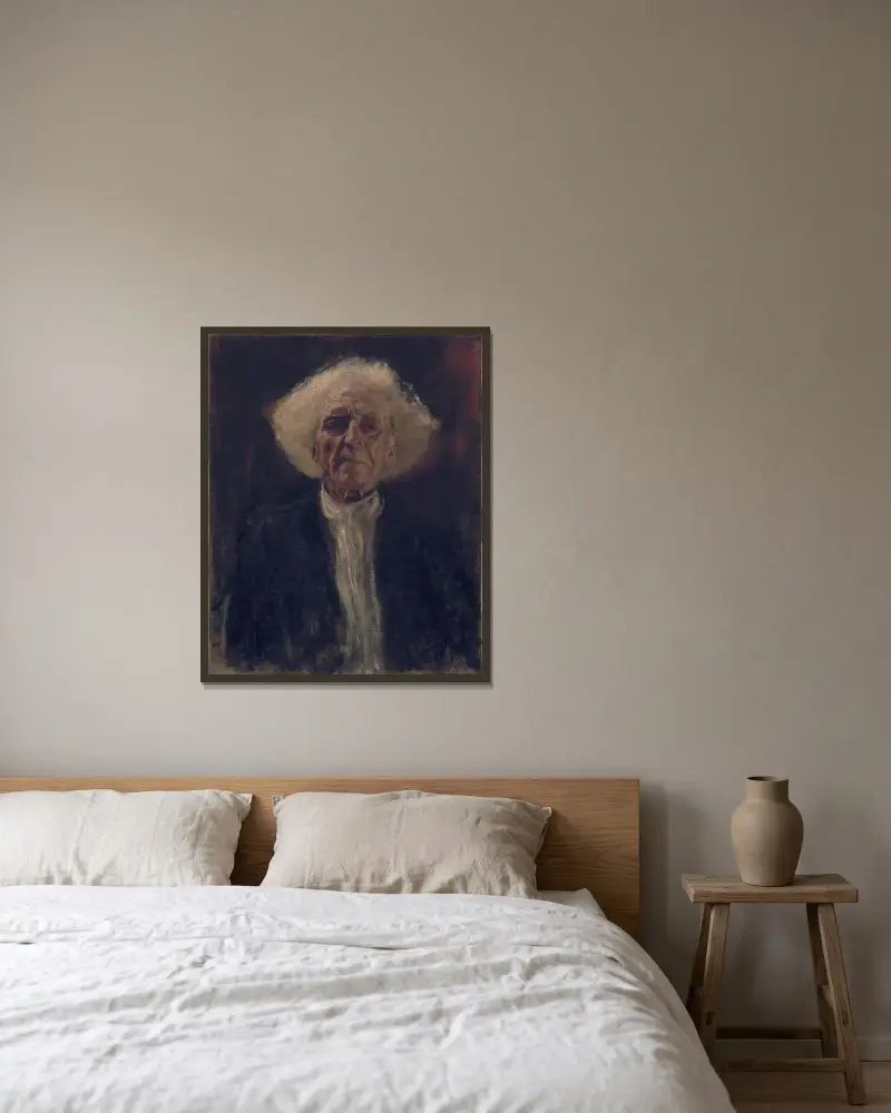 Slepý muž, Gustav Klimt v rámu na stěně