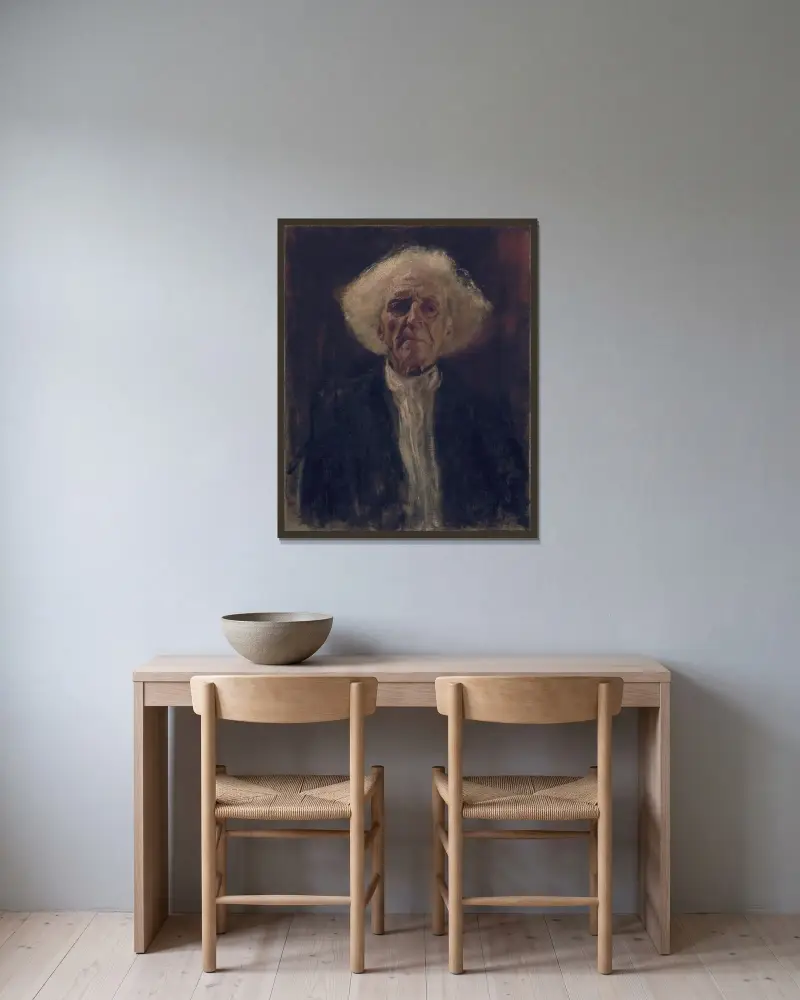 Slepý muž, Gustav Klimt v rámu na stěně