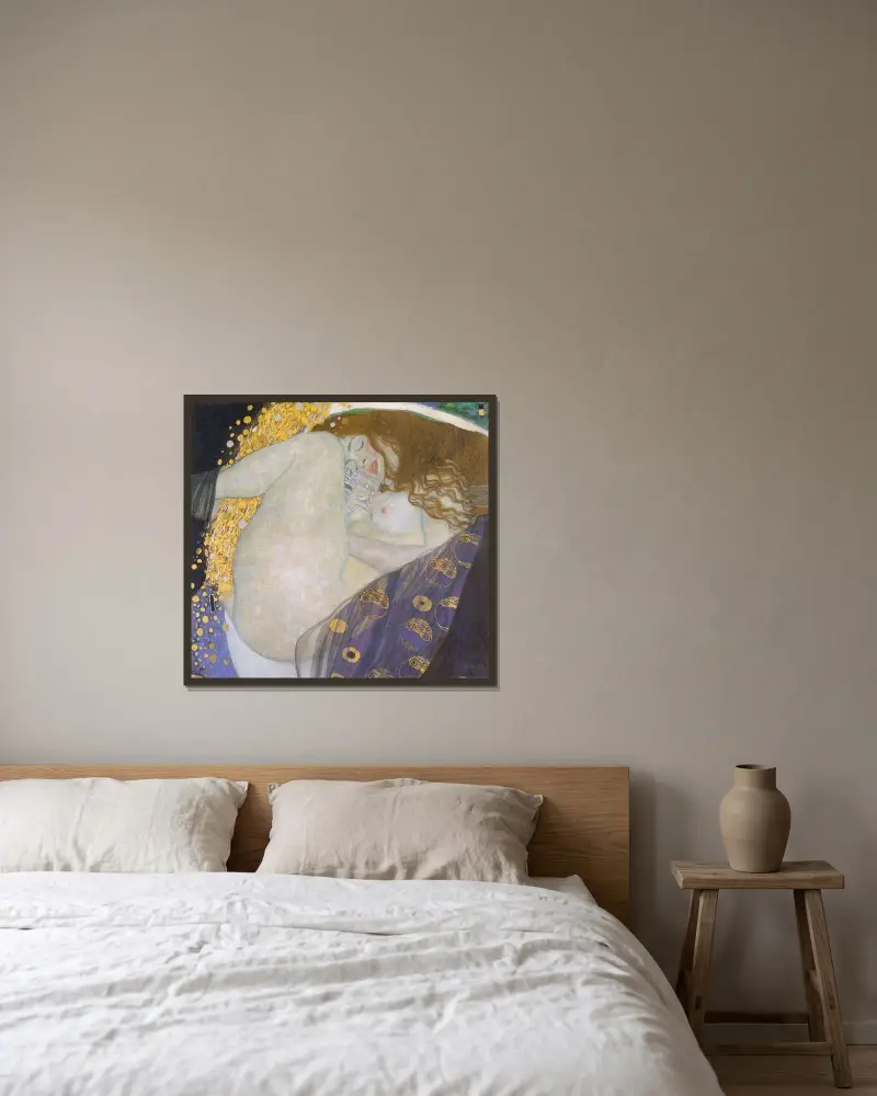 Danae, Gustav Klimt v rámu na stěně