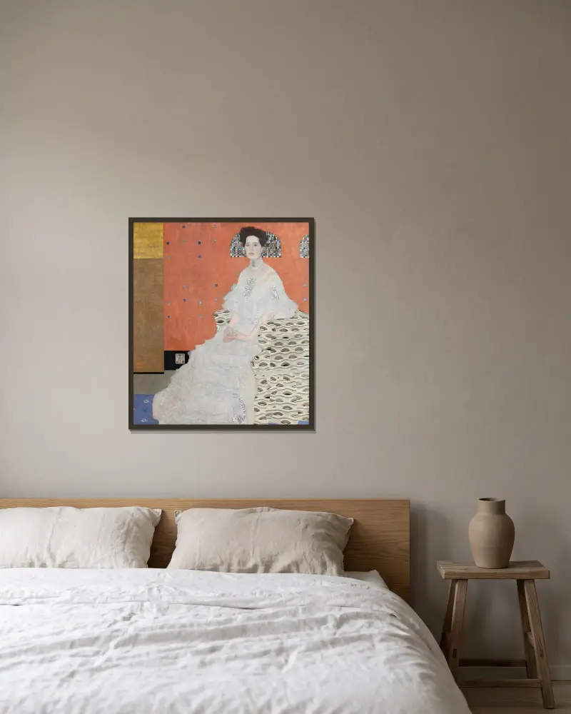 Fritza Riedler von Gustav Klimt gerahmt an einer Wand