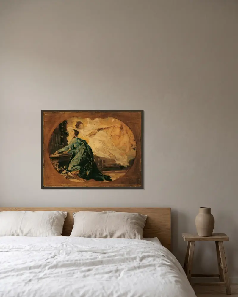 Varhaník (alegorie církevní hudby), Gustav Klimt v rámu na stěně