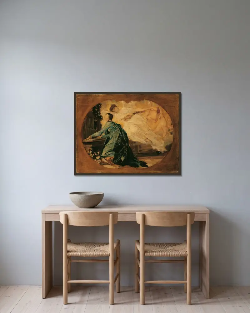 Varhaník (alegorie církevní hudby), Gustav Klimt v rámu na stěně