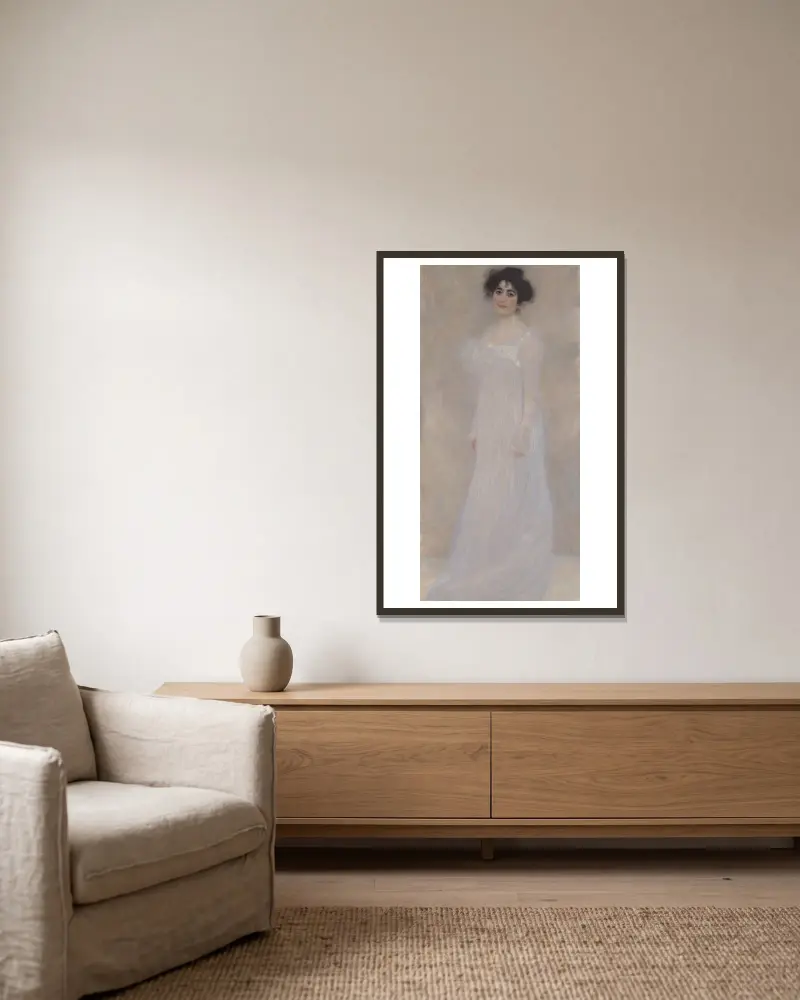 Serena Pulitzer Lederer (1867–1943) von Gustav Klimt gerahmt an einer Wand