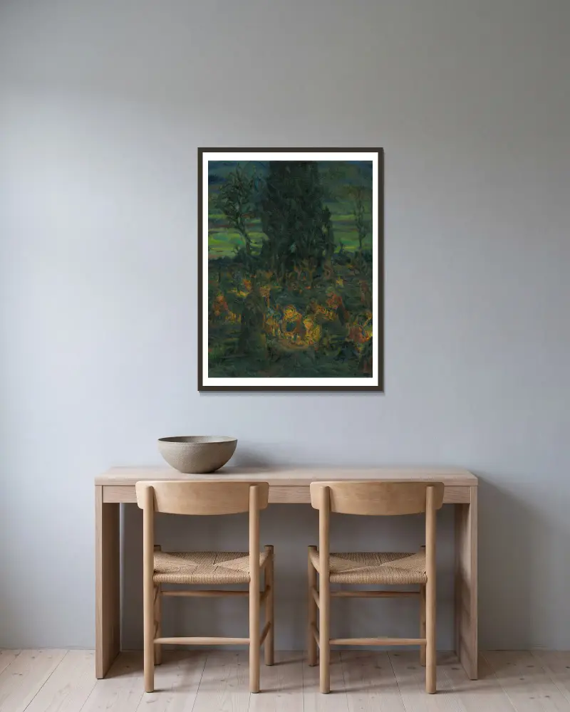 Dušičky, Gustáv Mallý v rámu na stěně