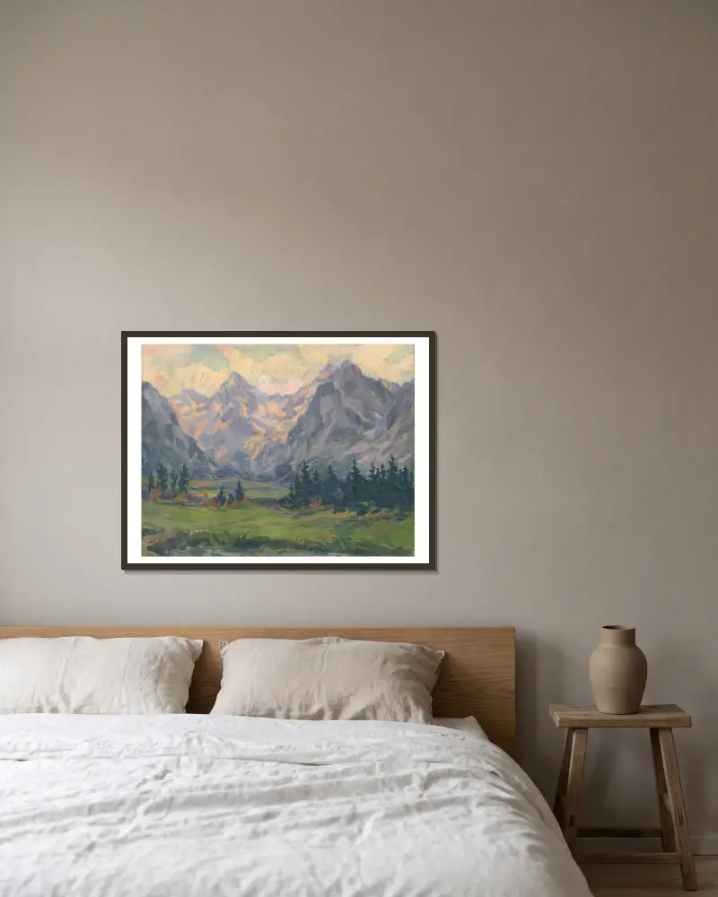 Aus der Tatra von Gustáv Mallý gerahmt an einer Wand