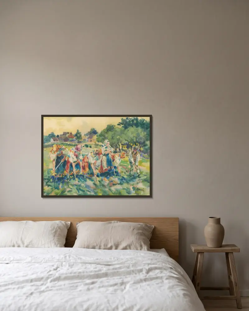 Hoers av Gustáv Mallý inramad på en vägg