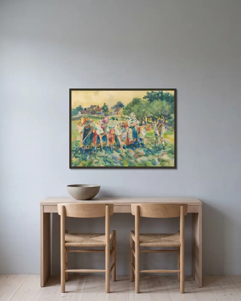 Hoers av Gustáv Mallý inramad på en vägg