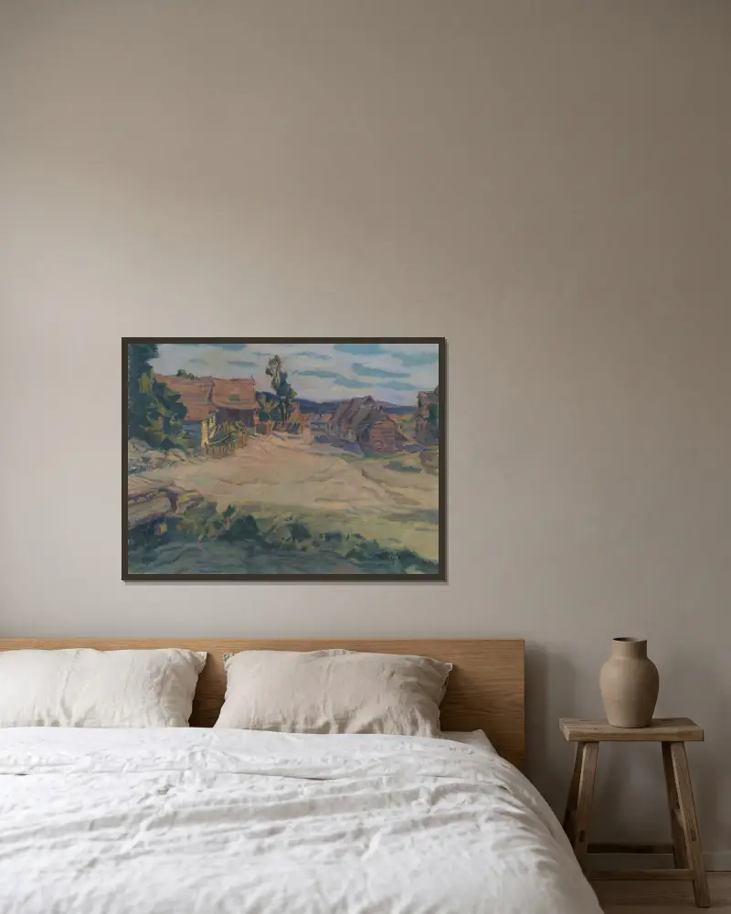 Mengušovce Landscape, Gustáv Mallý w ramie na ścianie