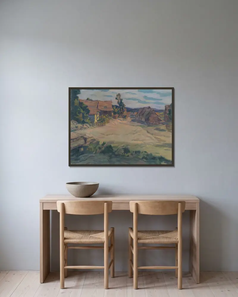 Mengušovce Landscape, Gustáv Mallý w ramie na ścianie