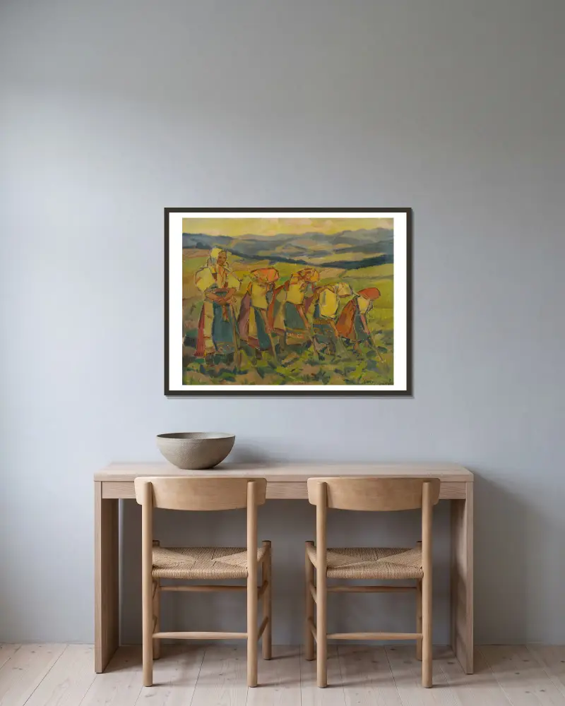 Okopávačky (Kobiety na polu), Gustáv Mallý w ramie na ścianie