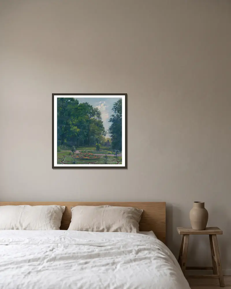 Park in Petržalka von Gustáv Mallý gerahmt an einer Wand