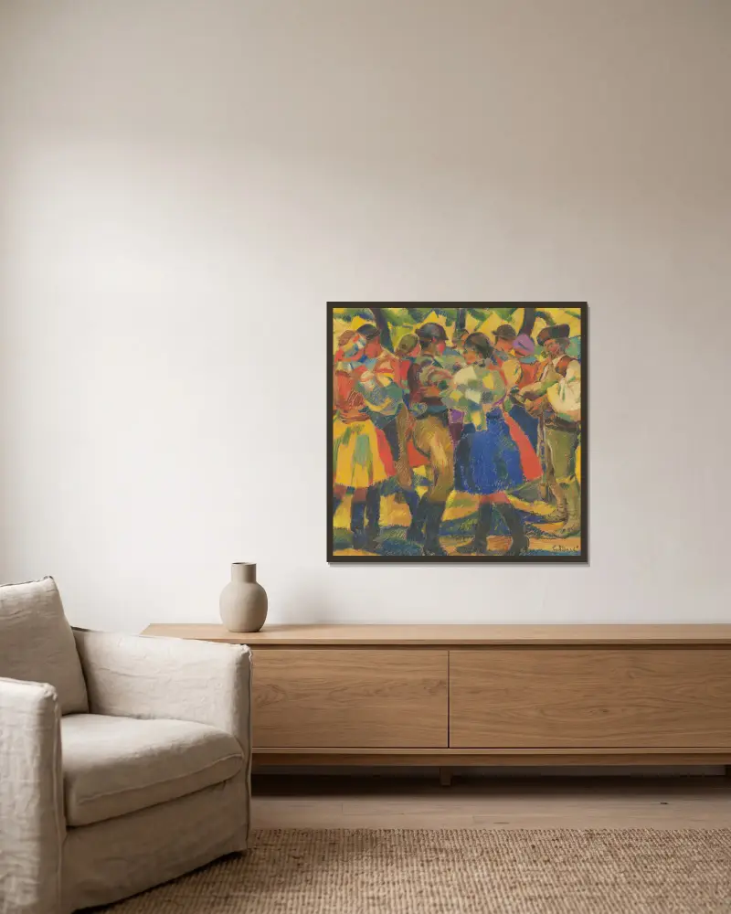 Study for the Painting Wedding I. av Gustáv Mallý inramad på en vägg