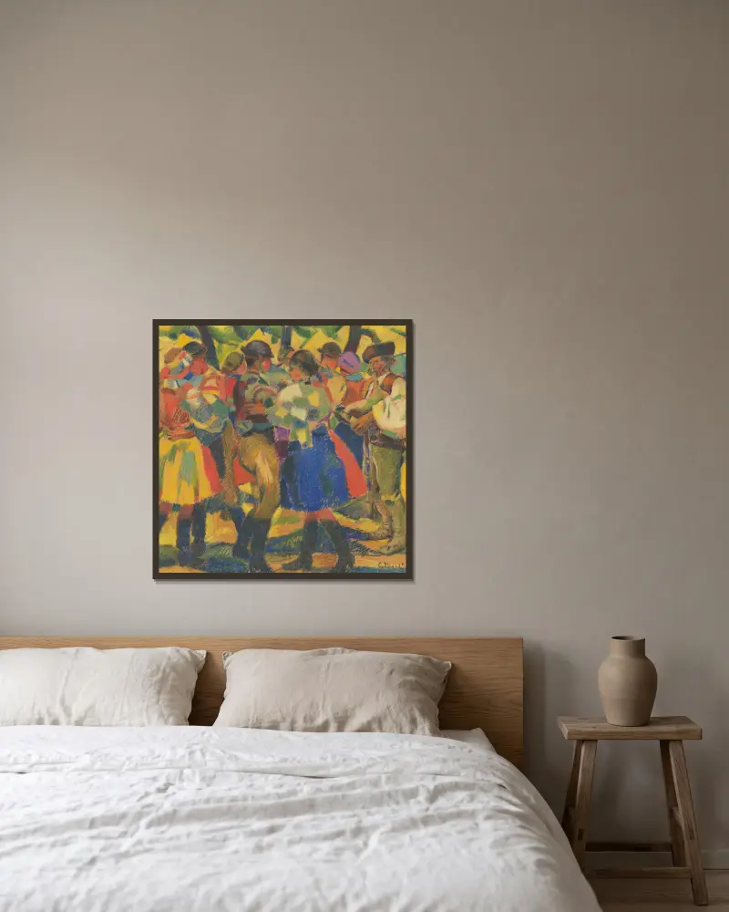 Study for the Painting Wedding I. av Gustáv Mallý inramad på en vägg
