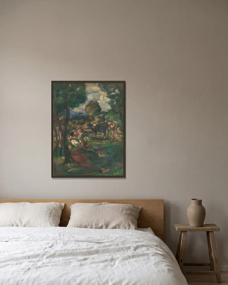 Summer von Gustáv Mallý gerahmt an einer Wand