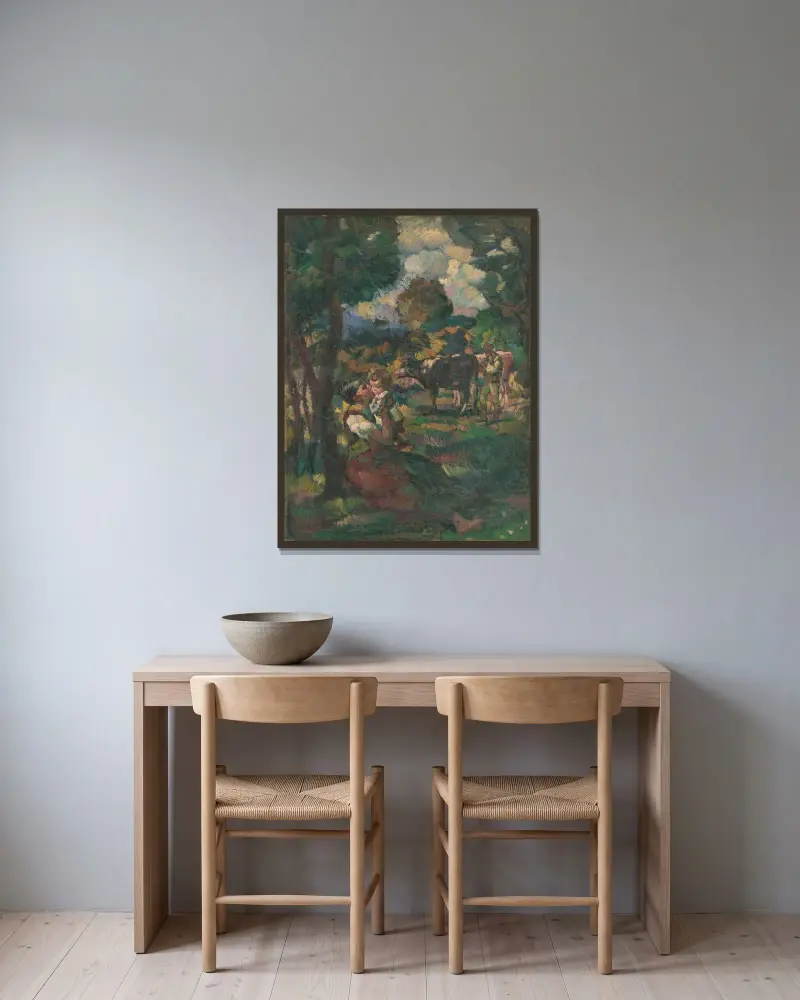 Summer von Gustáv Mallý gerahmt an einer Wand