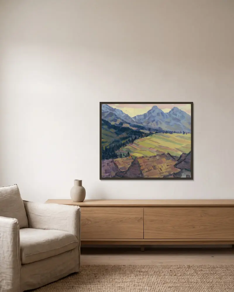 Ždiar Motif av Gustáv Mallý inramad på en vägg