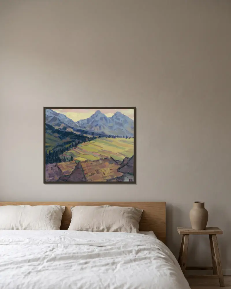Ždiar Motif av Gustáv Mallý inramad på en vägg