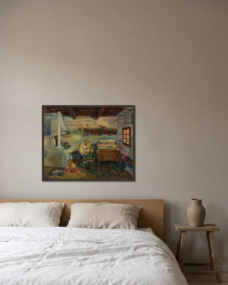 Ždiar Room av Gustáv Mallý inramad på en vägg