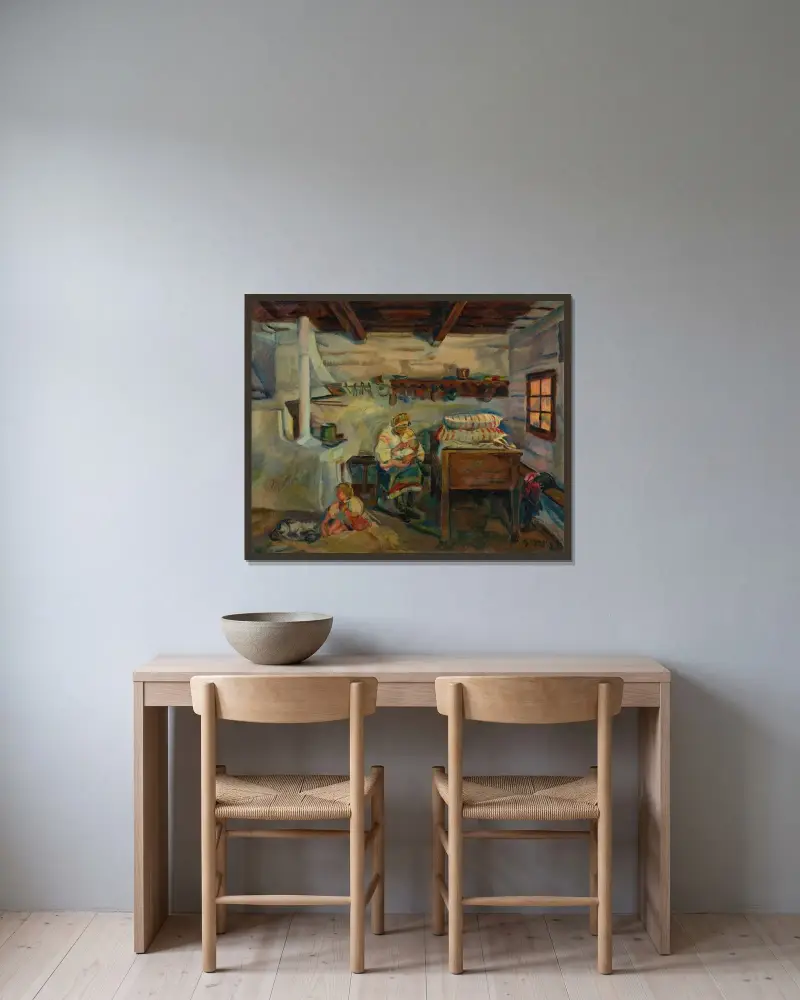 Ždiar Room av Gustáv Mallý inramad på en vägg