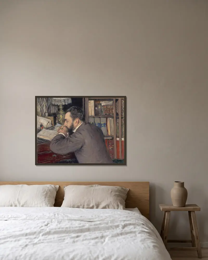 Henri Cordier, Gustave Caillebotte v rámu na stěně
