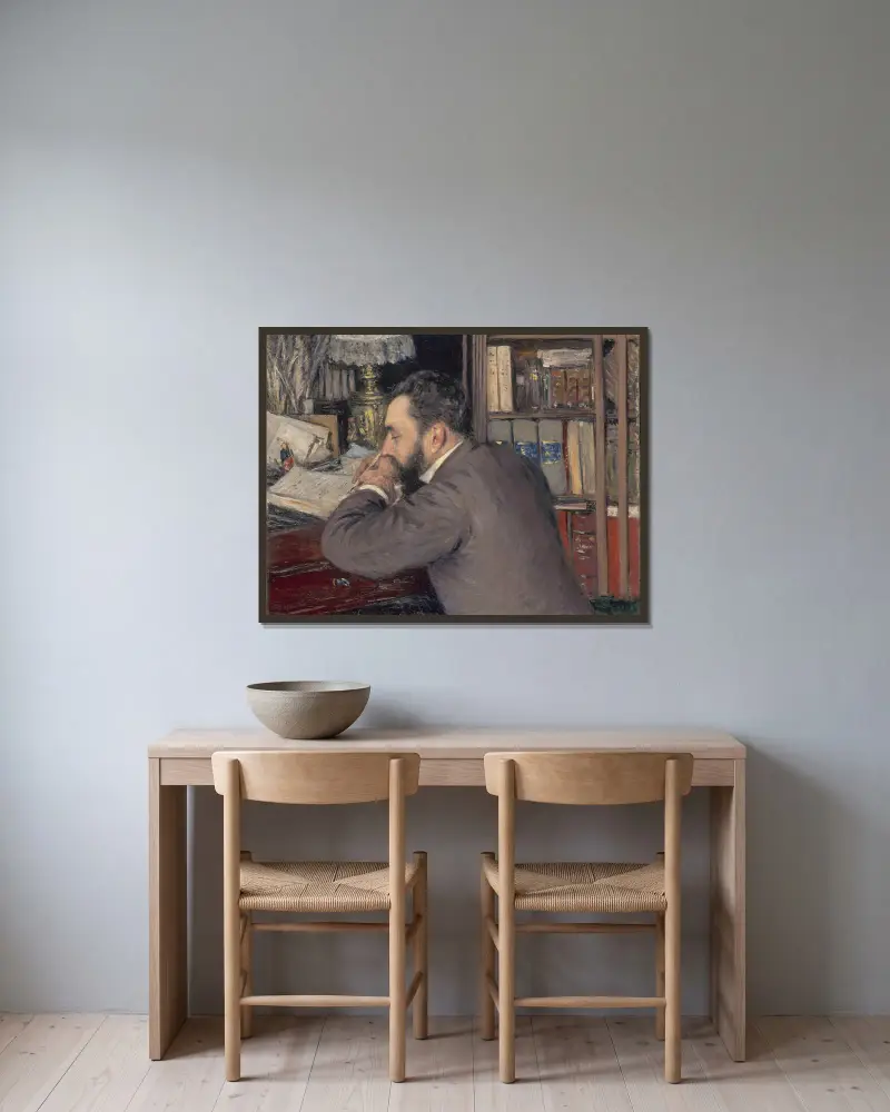 Henri Cordier, Gustave Caillebotte v rámu na stěně