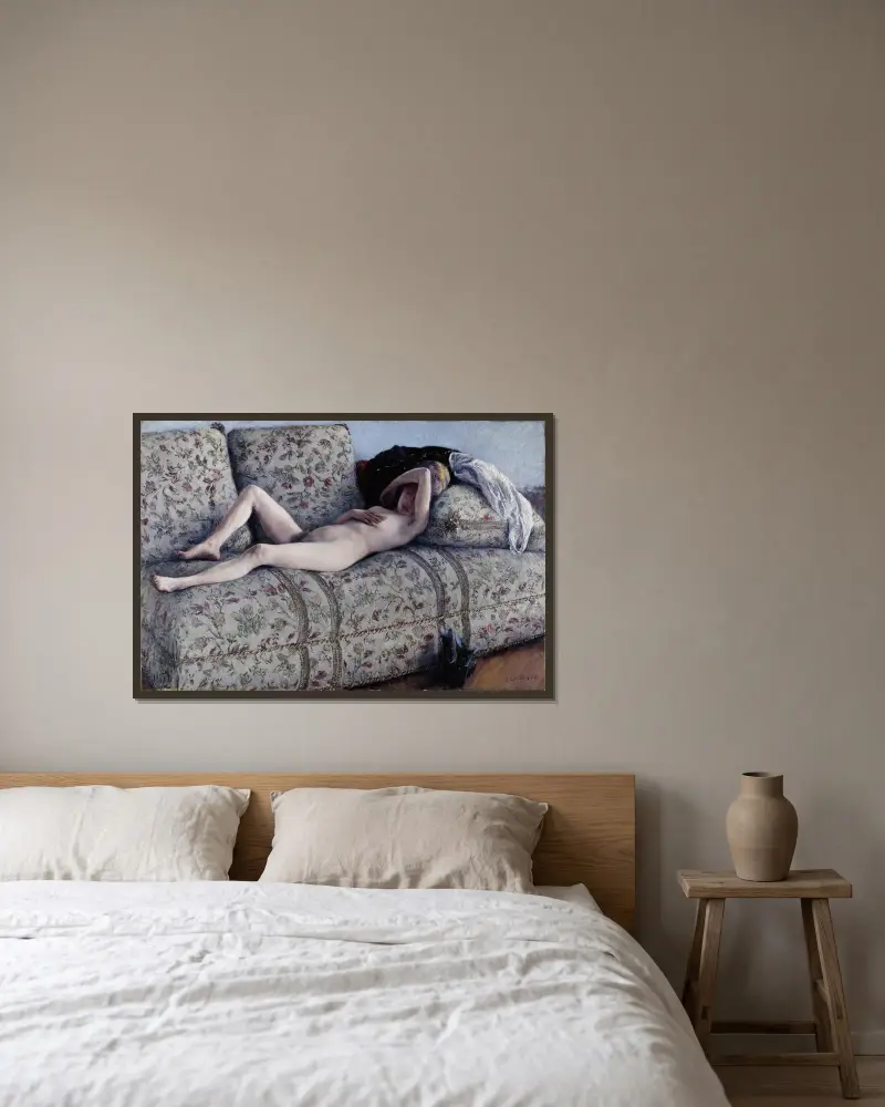 Akt na kanapie, Gustave Caillebotte w ramie na ścianie