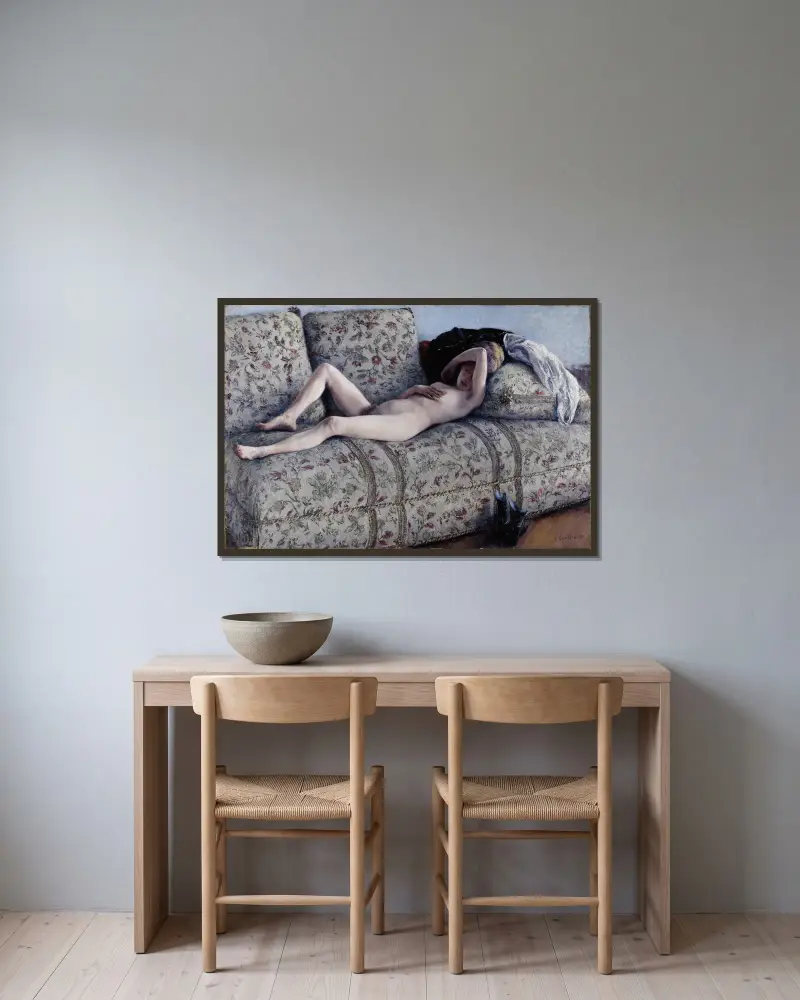 Akt na kanapie, Gustave Caillebotte w ramie na ścianie