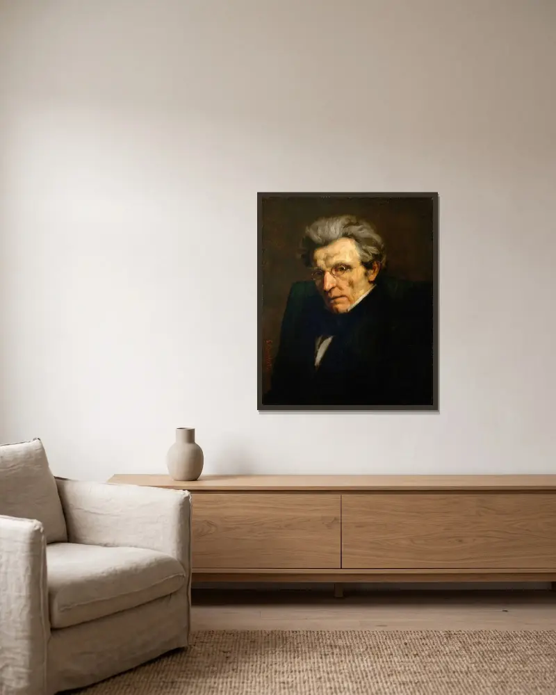 Charles Suisse av Gustave Courbet inramad på en vägg