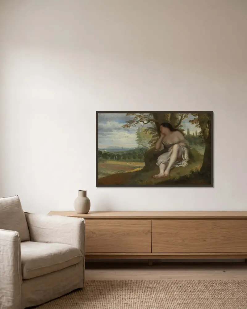 La sieste, Gustave Courbet w ramie na ścianie