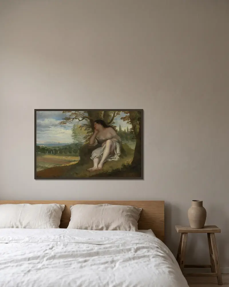 La sieste, Gustave Courbet w ramie na ścianie