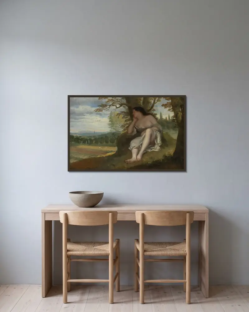 La sieste, Gustave Courbet w ramie na ścianie