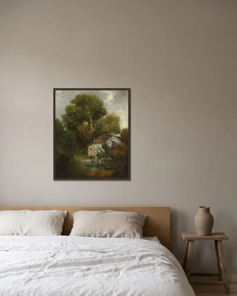 Le Château de Beaulieu; près de Lausanne av Gustave Courbet inramad på en vägg