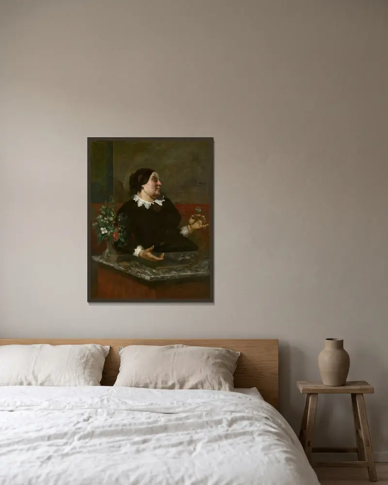 Mère Grégoire, Gustave Courbet w ramie na ścianie