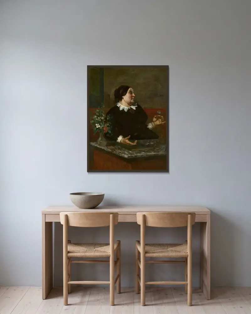 Mère Grégoire, Gustave Courbet w ramie na ścianie