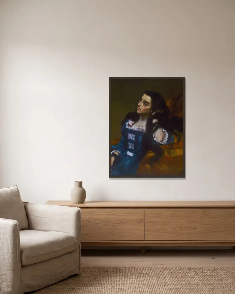 Spanish Woman av Gustave Courbet inramad på en vägg