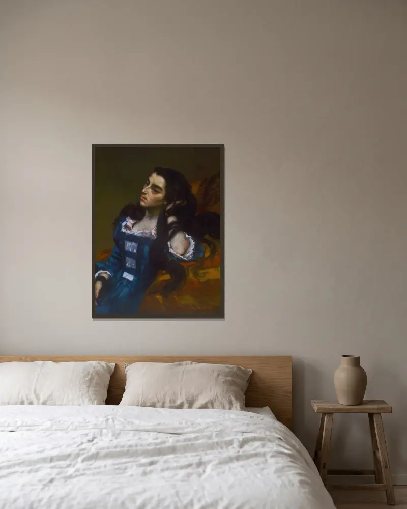 Spanish Woman av Gustave Courbet inramad på en vägg
