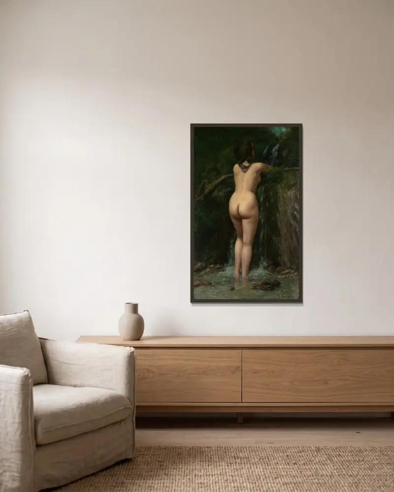 Pramen, Gustave Courbet v rámu na stěně