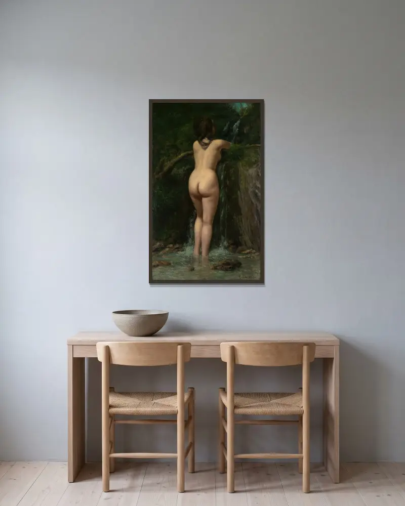 Pramen, Gustave Courbet v rámu na stěně