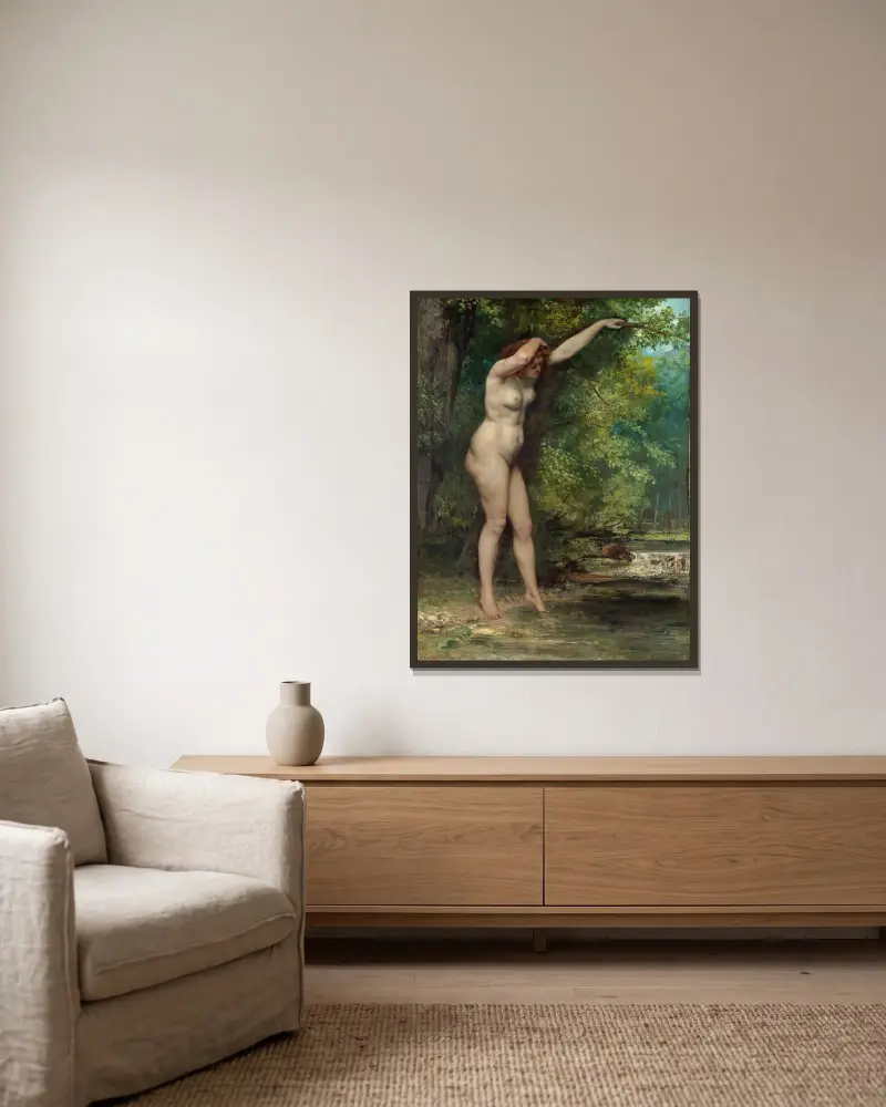 Młoda kąpielowa, Gustave Courbet w ramie na ścianie