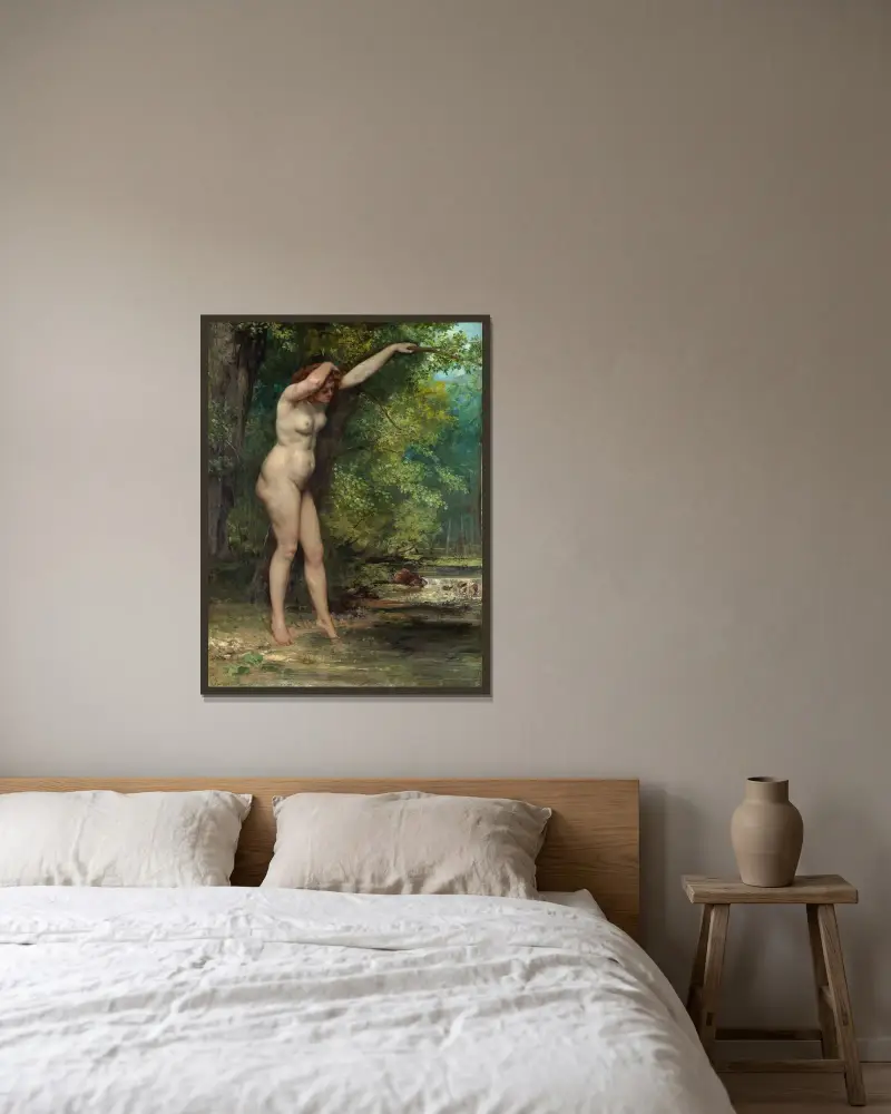 Młoda kąpielowa, Gustave Courbet w ramie na ścianie