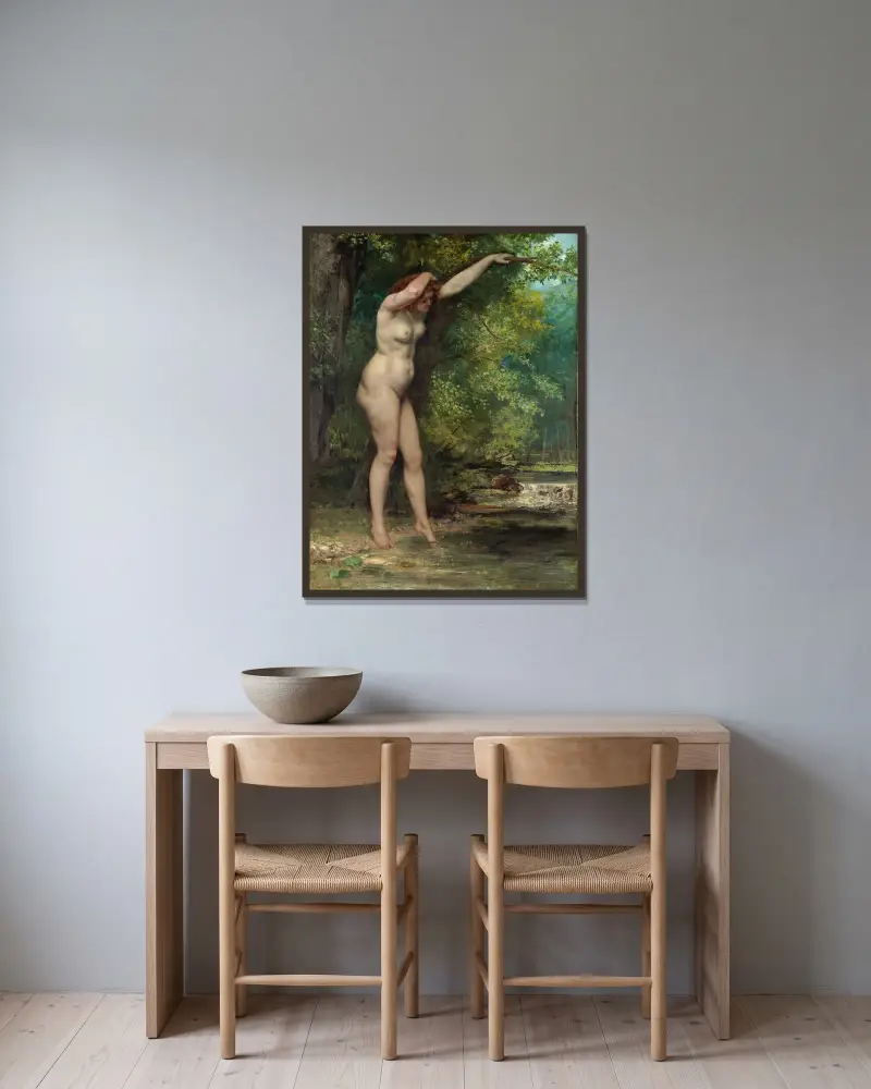 Młoda kąpielowa, Gustave Courbet w ramie na ścianie