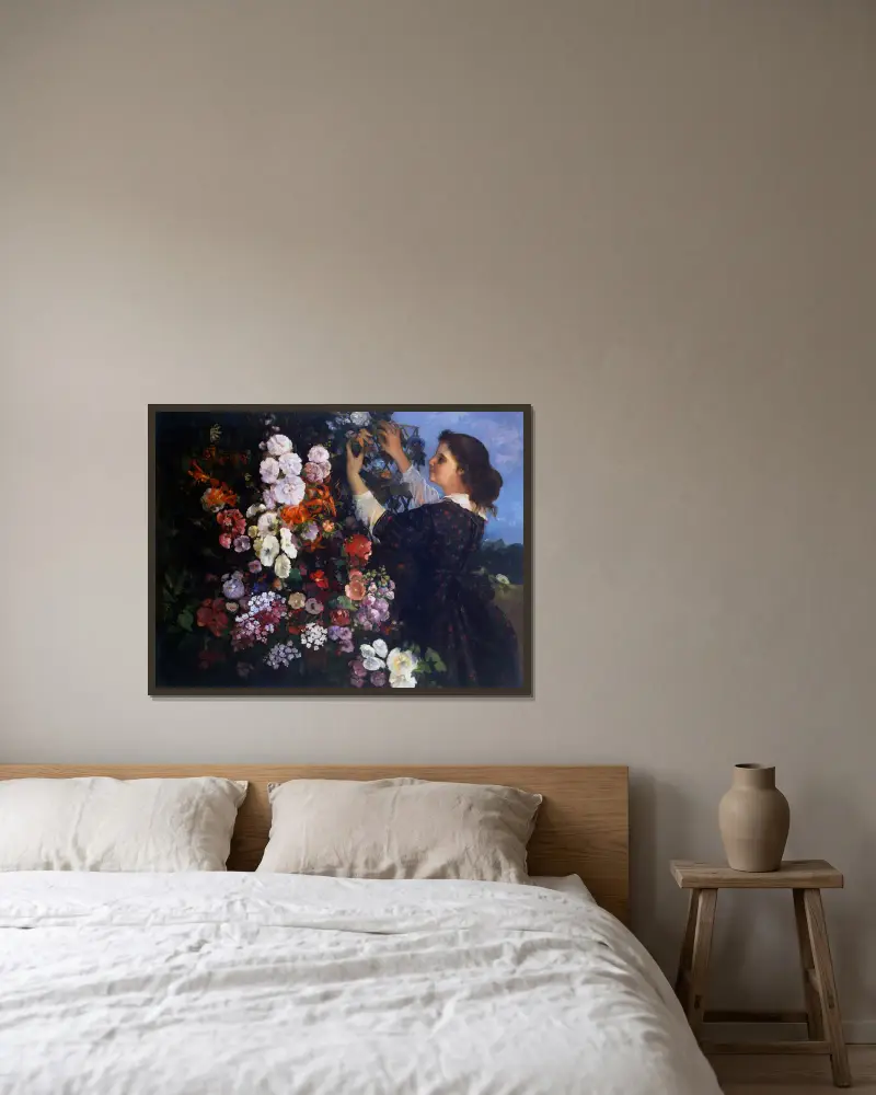 Spalier von Gustave Courbet gerahmt an einer Wand
