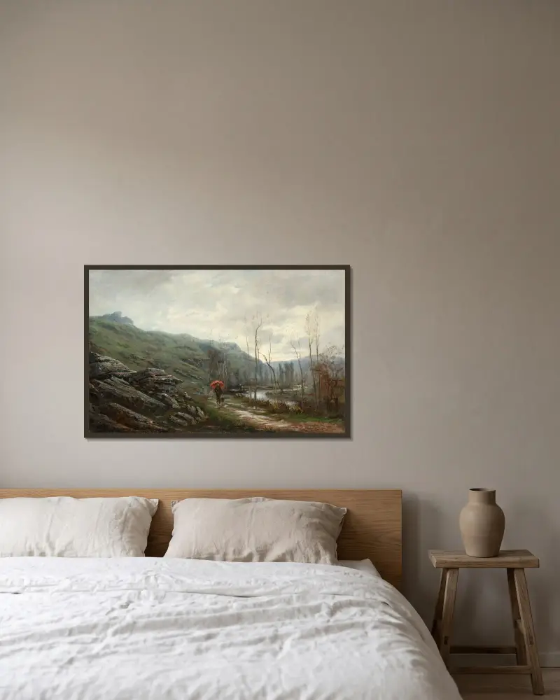 April i Engadin av Gustave Doré inramad på en vägg