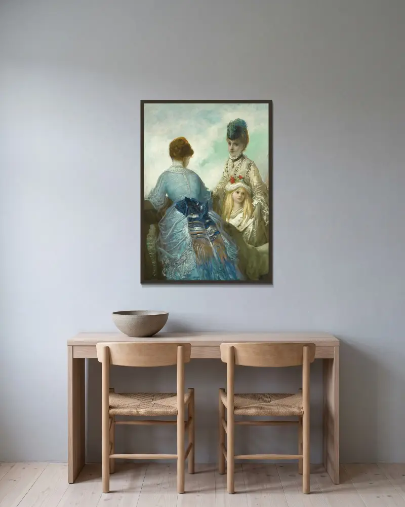 Promenaden av Gustave Doré inramad på en vägg