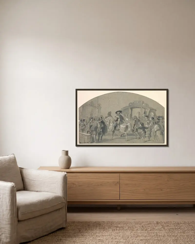 Gatuscen av Gustave Doré inramad på en vägg