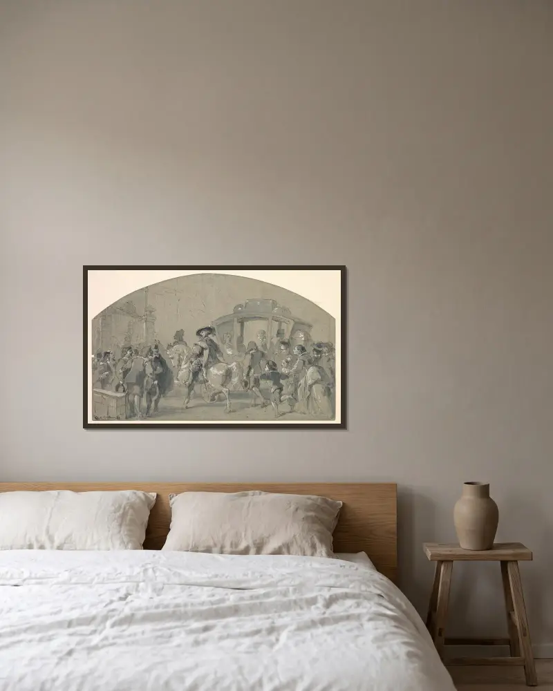 Gatuscen av Gustave Doré inramad på en vägg