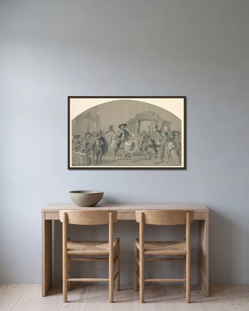 Gatuscen av Gustave Doré inramad på en vägg