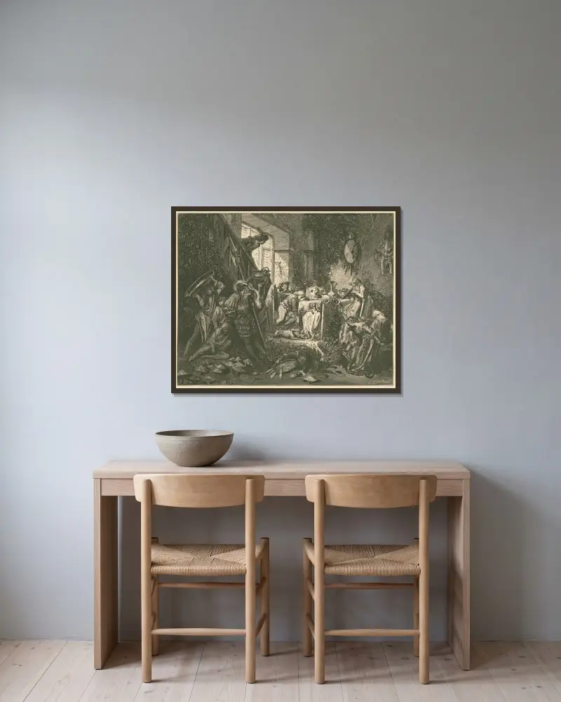 Bis er den prächtigsten aller Säle erreichte, den Bankettsaal von Gustave Doré gerahmt an einer Wand